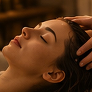 Ontspanning tijdens de Premium Head Spa